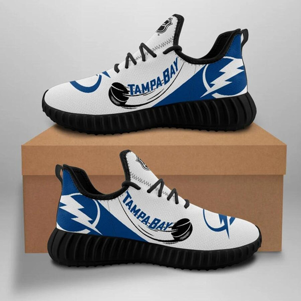 Women's Tampa Bay Lightning Mesh Knit Sneakers/Shoes 004